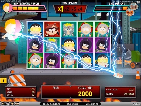 Игровые автоматы South Park превью уровень бонусной игры удар противника
