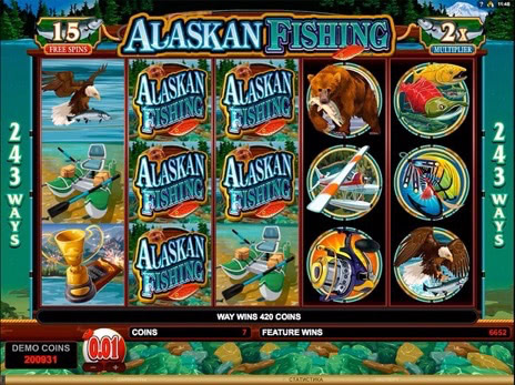 Бесплатные автоматы Alaskan Fishing бесплатные вращения