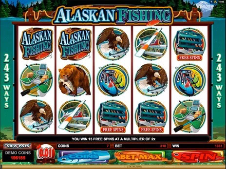 Бесплатные автоматы Alaskan Fishing выпадение бесплатных вращений