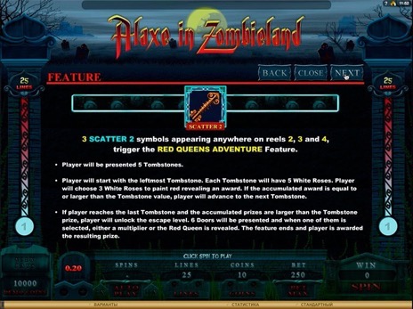 Онлайн автоматы Alaxe in Zombieland описание scatter 2 символа