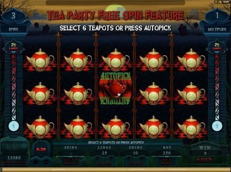 Игровые автоматы Alaxe in Zombieland выбор в бонус игре Чайная вечеринка
