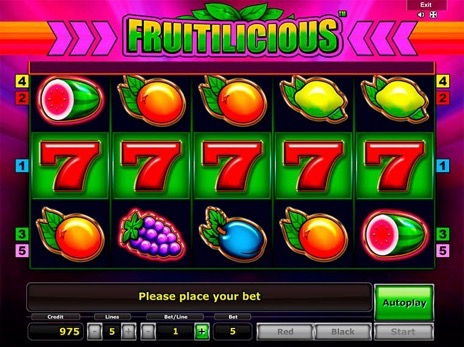 Игровые автоматы Fruitilicious максимальная выигрышная комбинация