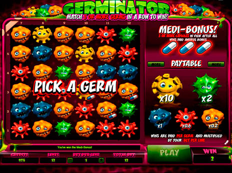 Игровые автоматы Germinator выпадение бонус игры