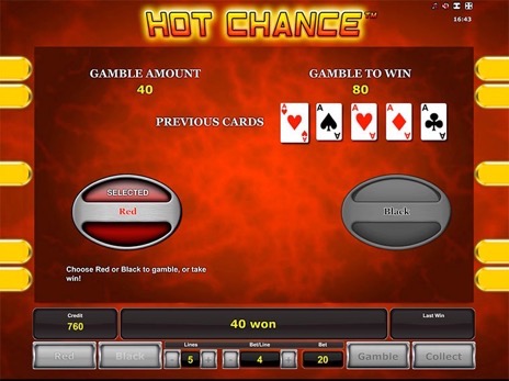 Онлайн автоматы Hot Chance риск игра