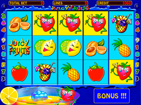 Игровые автоматы Juicy fruits выпадение бонус игры