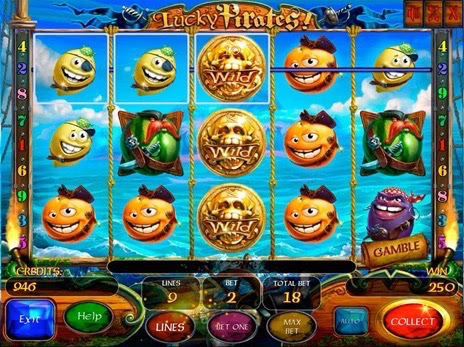 Бесплатные автоматы Lucky Pirates выпадение диких символов