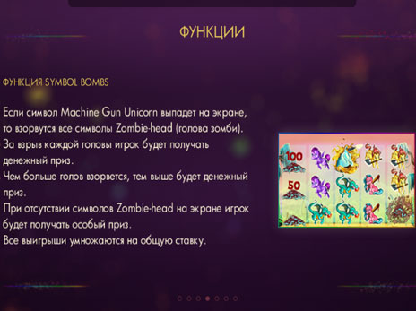 Игровые автоматы Единорог с пулеметом бонусы
