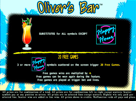 Онлайн автоматы Olivers Bar описание бесплатных игр