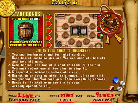 Игровые автоматы Пират 2 описание бонус игры Бочки