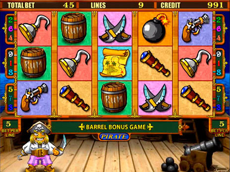 Игровые автоматы Pirate выпадение бонус игры Бочки