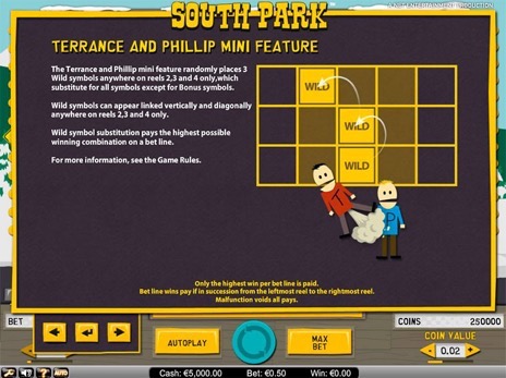 Игровые автоматы South Park описание бонуса Теренса и Филиппа