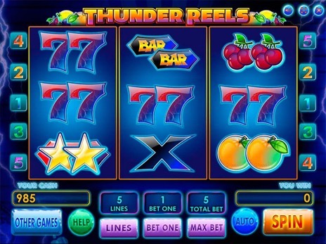 Игровые автоматы Thunder Reels максимальная выигрышная комбинация