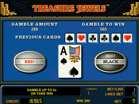 Онлайн автоматы Treasure Jewels риск игра