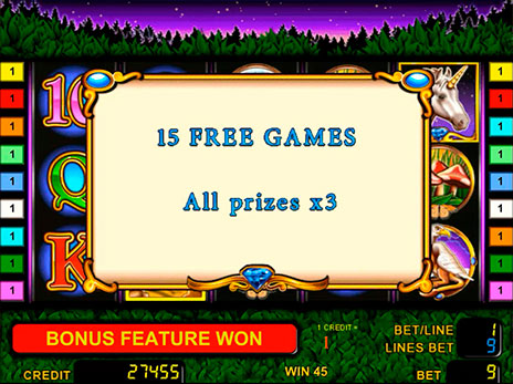 Игровой автомат Unicorn Magic 15 бесплатных игр