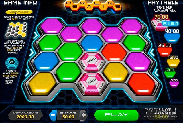 Hexaline - необычный игровой автомат от Microgaming