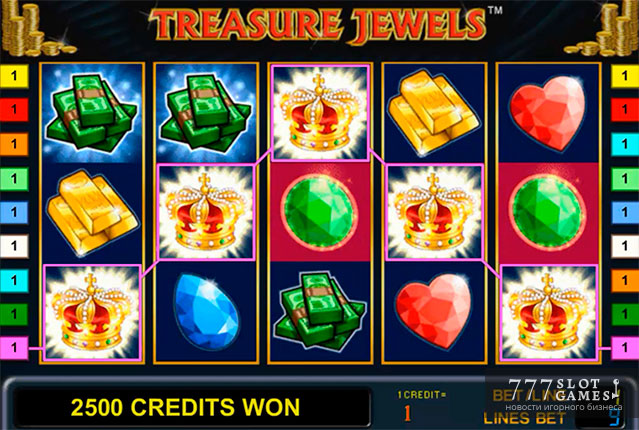 Игровой автомат Treasure Jewels про алмазы и драгоценности