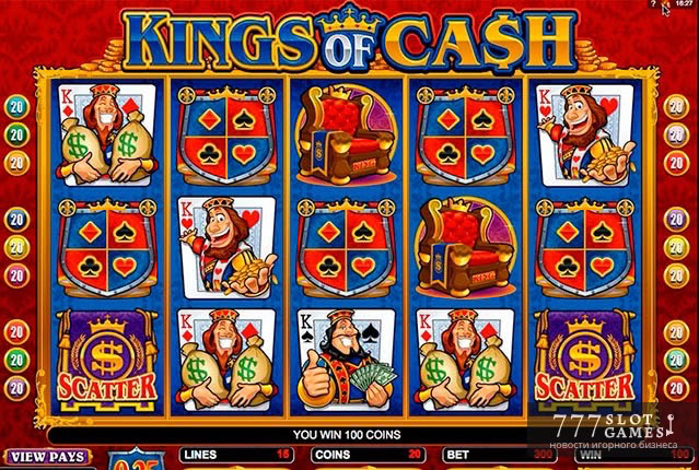 Kings of Cash - игровой автомат о развлечении карточных королей